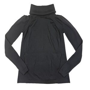 Lululemon Sweat And Savasana‎ Sweater Turtleneck Black Womens Size 4